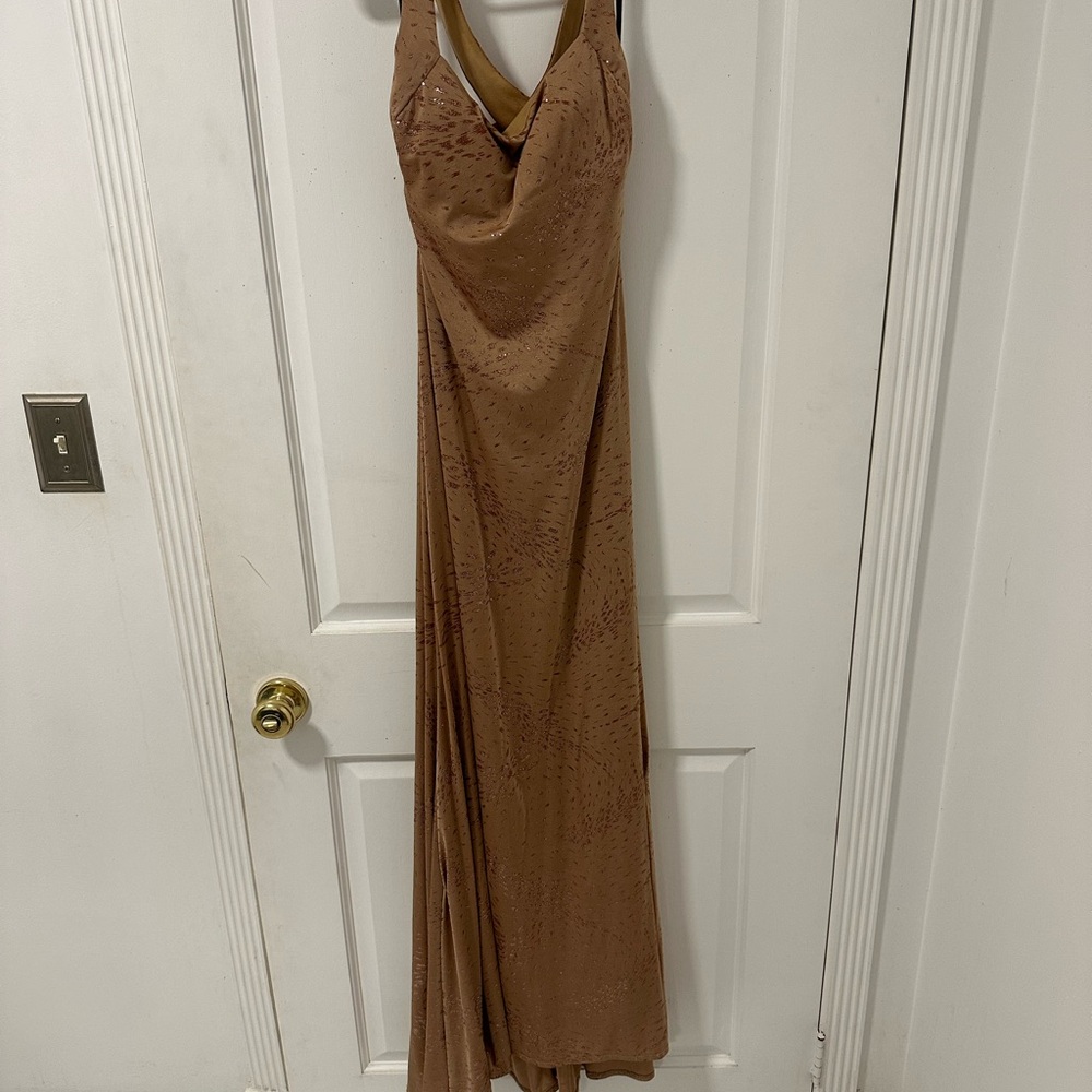 Windsor Elegant Tan Maxi Dress